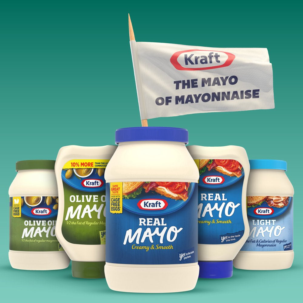 Kraft Real Mayo Creamy & Smooth Mayonnaise, for a Keto and Low Carb Lifestyle, 30 Fl Oz Jar