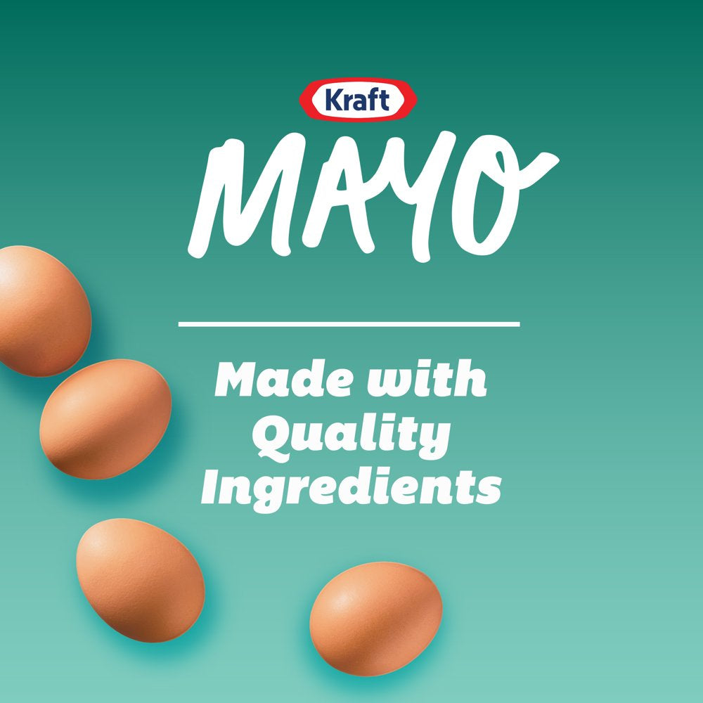 Kraft Real Mayo Creamy & Smooth Mayonnaise, for a Keto and Low Carb Lifestyle, 30 Fl Oz Jar