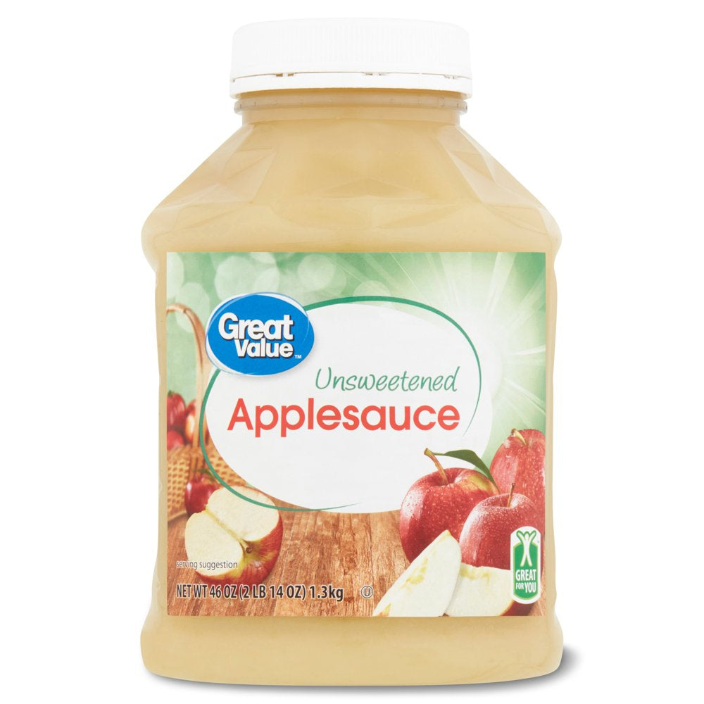 Great Value Unsweetened Applesauce, 46 Oz Jar