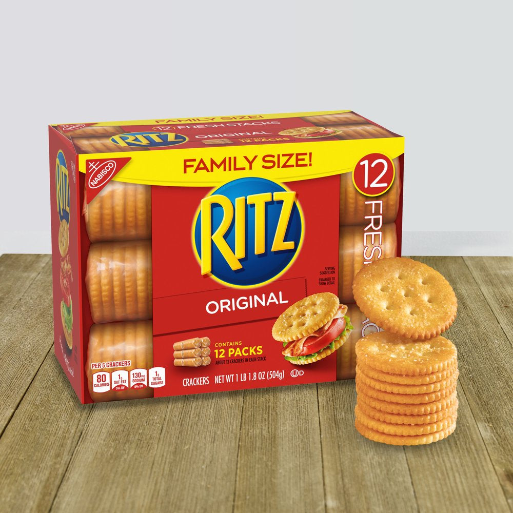 RITZ Fresh Stacks Original Crackers, Family Size, 17.8 Oz