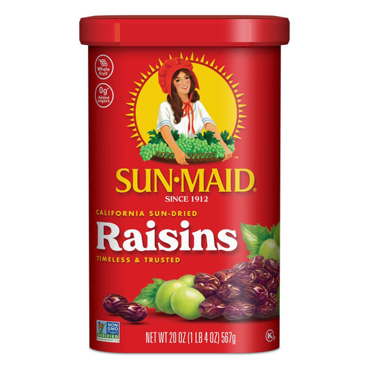 Sun-Maid California Sun-Dried Raisins, Dried Whole Fruit, 20 Oz